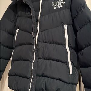 Dutch Bros Black Jacket with White Zip Accent